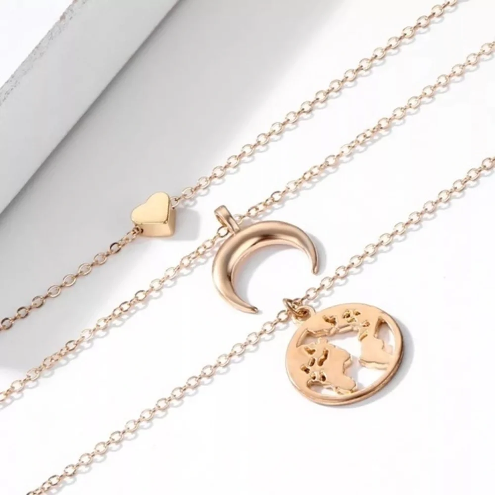 3/$30 💛 Multi Layer Charm Pendant Necklace